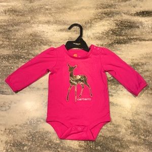 NWOT baby infant Carhartt pink onesie size 6 months